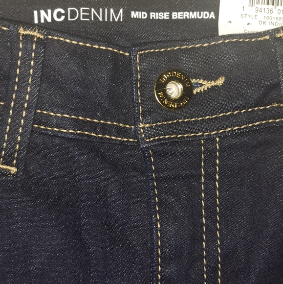 INC Denim Bermuda Shorts NWT - Picture 4 of 5